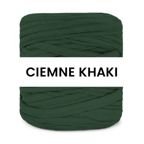 T-shirt Yarn Cotton Spaghetti / ciemne khaki
