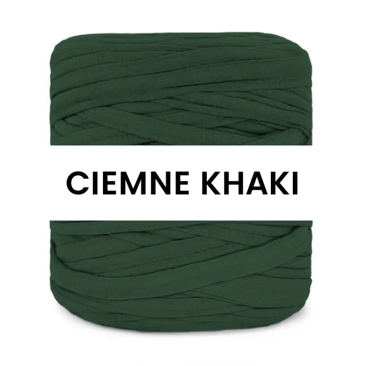 T-shirt Yarn Cotton Spaghetti / ciemne khaki