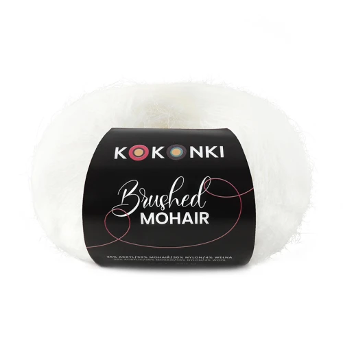 Włóczka KOKONKI Brushed Mohair 001 / mleczny