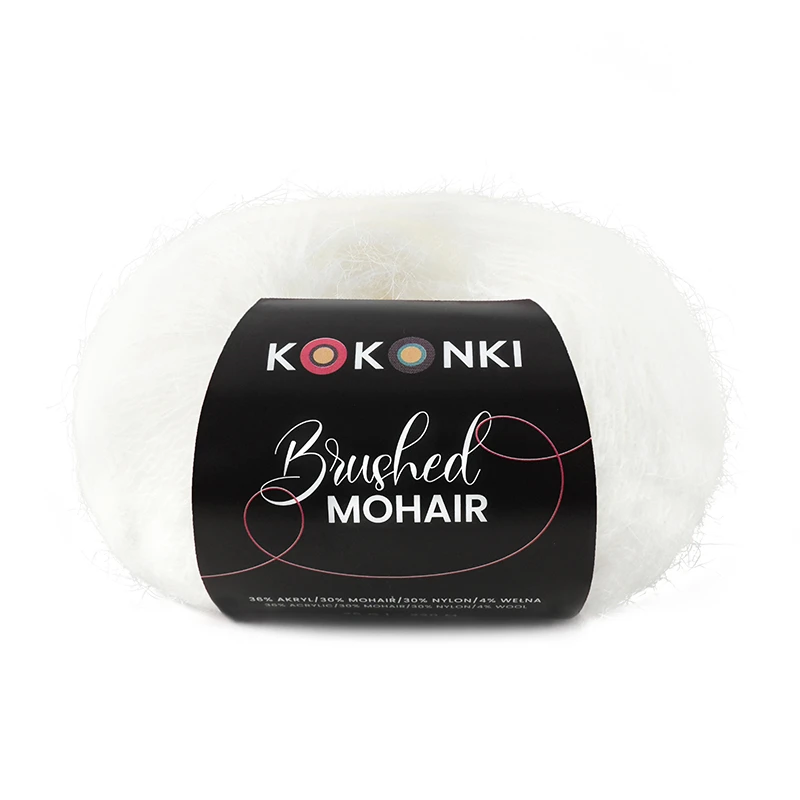 Włóczka KOKONKI Brushed Mohair 001 / mleczny