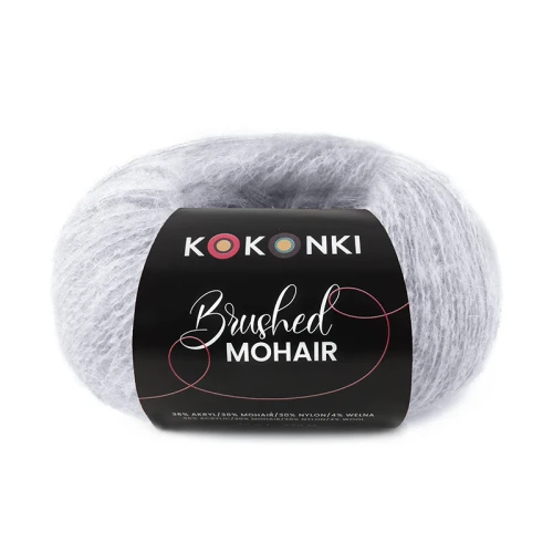 Włóczka KOKONKI Brushed Mohair 005 / szary