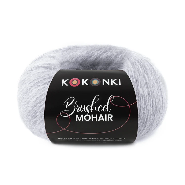 Włóczka KOKONKI Brushed Mohair 005 / szary