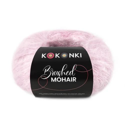 Włóczka KOKONKI Brushed Mohair 008 / pastelowy róż