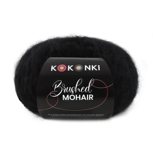 Włóczka KOKONKI Brushed Mohair 009 / czerń