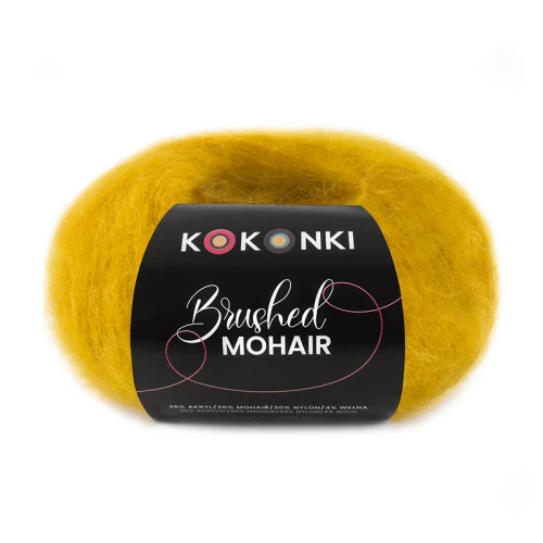 Włóczka KOKONKI Brushed Mohair 011 / kurkuma