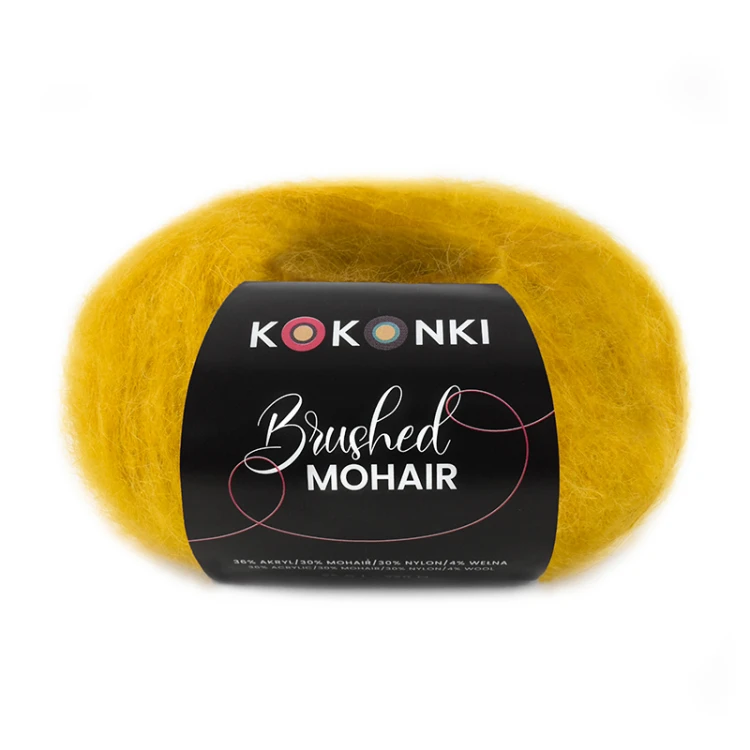 Włóczka KOKONKI Brushed Mohair 011 / kurkuma