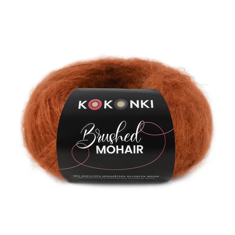 Włóczka KOKONKI Brushed Mohair 012 / wiewiórka