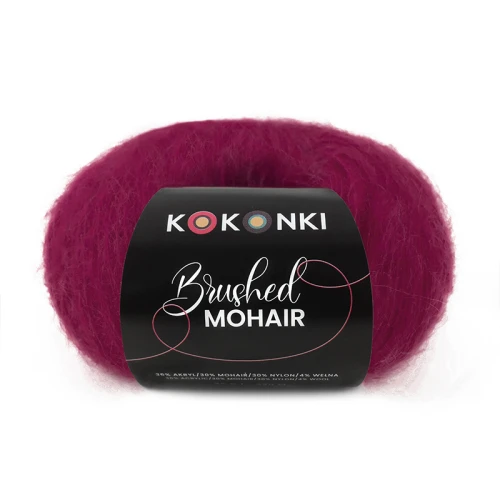 Włóczka KOKONKI Brushed Mohair 013 / fuksja