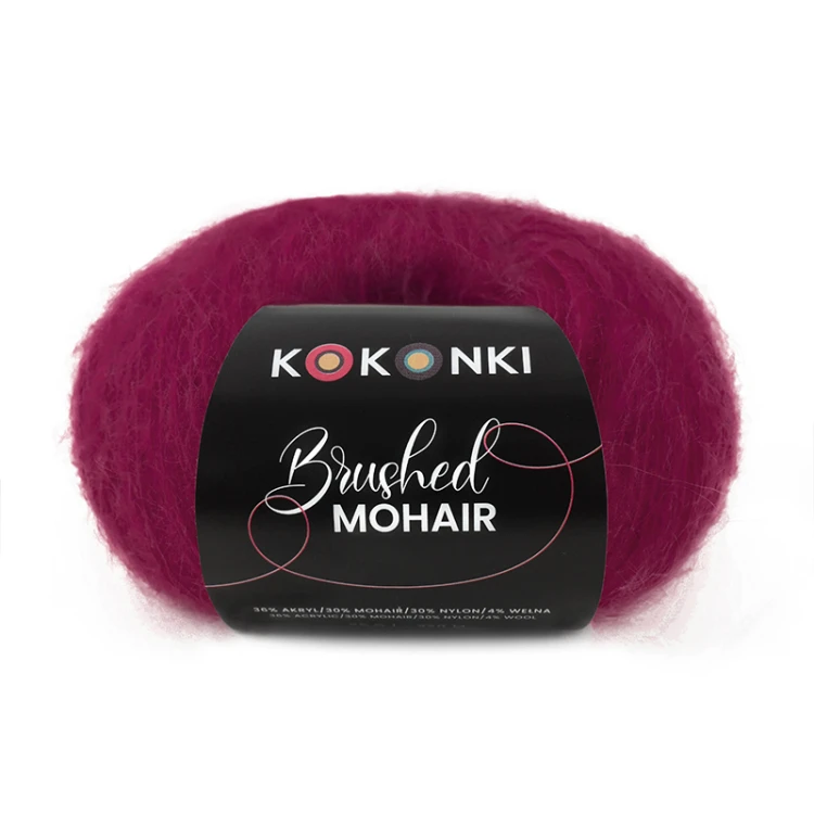 Włóczka KOKONKI Brushed Mohair 013 / fuksja