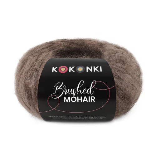 Włóczka KOKONKI Brushed Mohair 015 / mleczna czekolada