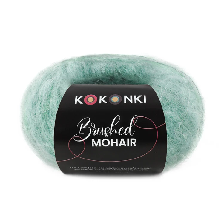 Włóczka KOKONKI Brushed Mohair 016 / szałwia