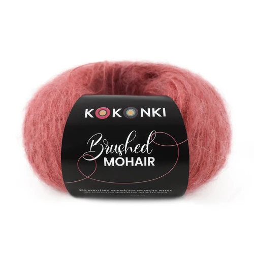 Włóczka KOKONKI Brushed Mohair 018 / rabarbar
