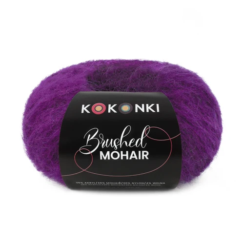 Włóczka KOKONKI Brushed Mohair 019 / ciemny cyklamen