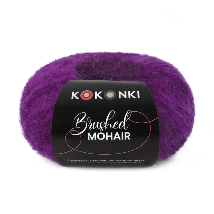 Włóczka KOKONKI Brushed Mohair 019 / ciemny cyklamen