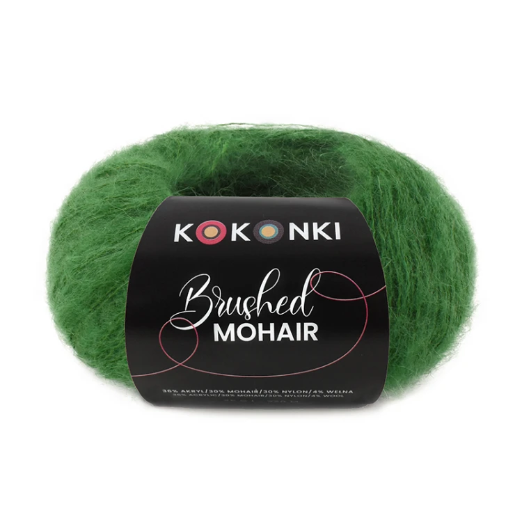 Włóczka KOKONKI Brushed Mohair 020 / leśny