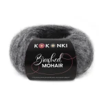 Włóczka KOKONKI Brushed Mohair 029 / ciemny szary