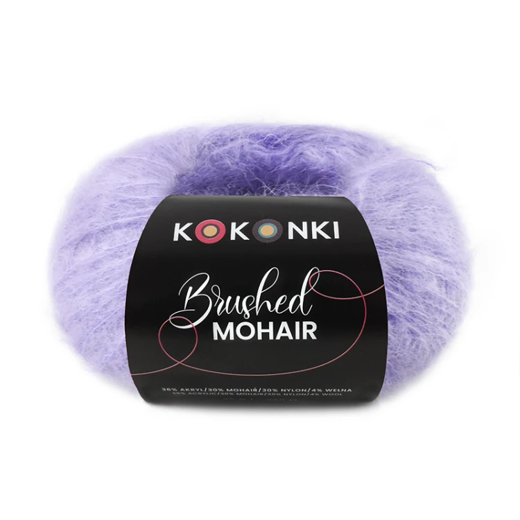 Włóczka KOKONKI Brushed Mohair 031 / fiołek