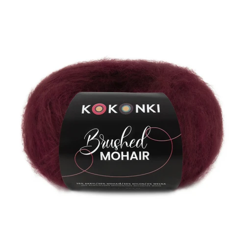 Włóczka KOKONKI Brushed Mohair 032 / burgund