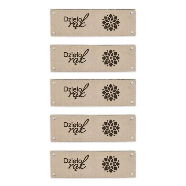 Zestaw metek altara premium "Dzieło rąk" / kwiat lotosu / beż / 20 x 60 mm / 5 szt.