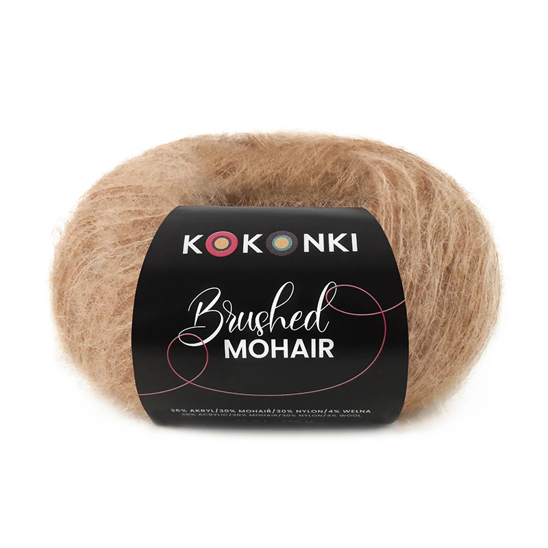 Włóczka KOKONKI Brushed Mohair 017 / camel