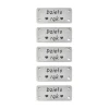 Zestaw metek metalizowanych "Dzieło rąk" / srebro / 15 x 33 mm / 5 szt.