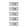 Zestaw metek metalizowanych "Dzieło rąk" / srebro / 15 x 33 mm / 5 szt.