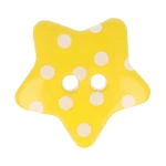 Knoflík Milward hvězda / žlutá / plastový / 18 mm / 5 ks. / 9033255