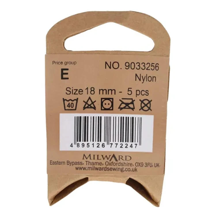 Guzik Milward gwiazda / niebieski / plastikowy / 18 mm / 5 szt. / 9033256