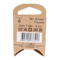 Guzik Milward brokatowe serce / srebro / plastikowy / 13 mm / 8 szt. / 9033467