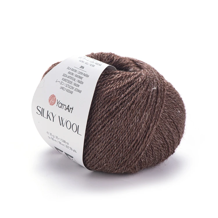 Włóczka YarnArt Silky Wool 336 / czekolada
