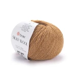 Włóczka YarnArt Silky Wool 345 / masło orzechowe