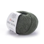 Włóczka YarnArt Silky Wool 346 / zieleń wojskowa