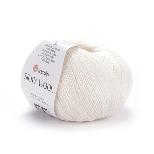 Włóczka YarnArt Silky Wool 347 / biel
