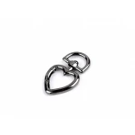 Karabińczyk metalowy serce / czarny nikiel / 15 mm / 1 szt. / 890239