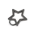 Karabińczyk metalowy gwiazda / ciemny nikiel / 12 mm / 1 szt. / 900529