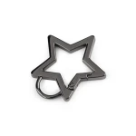 Karabińczyk metalowy gwiazda / ciemny nikiel / 12 mm / 1 szt. / 900529