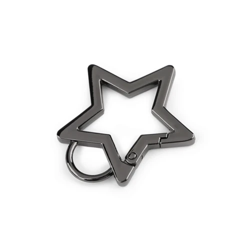 Karabińczyk metalowy gwiazda / ciemny nikiel / 12 mm / 1 szt. / 900529