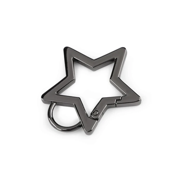 Karabińczyk metalowy gwiazda / ciemny nikiel / 12 mm / 1 szt. / 900529