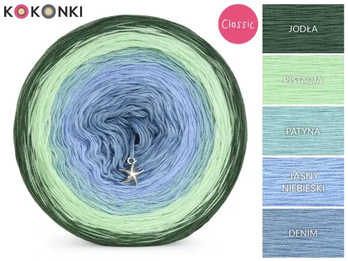 KOKONEK Classic B293 - Jodła/pistacja/patyna/jasny niebieski/denim