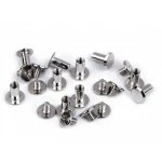 Sedlářský nýt šroubovací na etikety / nikl / 10 mm / 10 ks / 840269