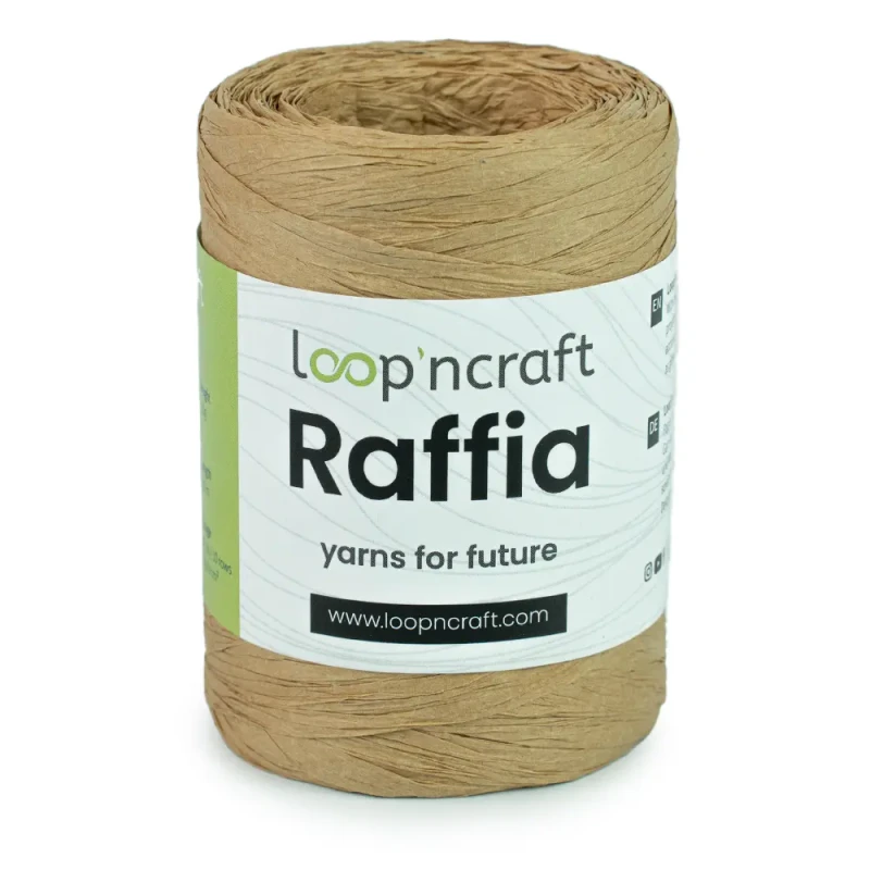 Włóczka Loop'ncraft Raffia 10-01 / rafia papierowa / beż