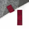 Zestaw metek nubuk premium "HAND MADE" / bordo / 60 x 20 mm / 5 szt.