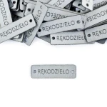 Sada cedulek altara premium "RUČNÍ PRÁCE" / Světle šedá / 12 x 40 mm / 5 ks.