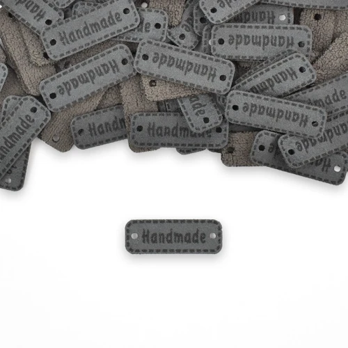 Zestaw metek altara / nubuk premium "Handmade" / grafit / 30 x 10 mm / 5 szt.