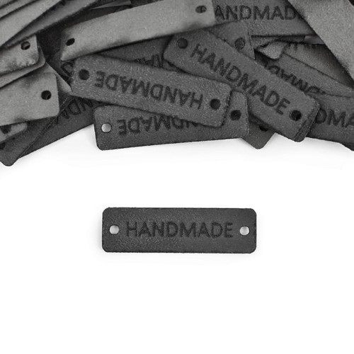 Metka altara / nubuk premium "Handmade" / grafit / 12 x 40 mm / 1 szt.