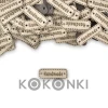 Zestaw metek altara "Handmade" / beż / 11 x 30 mm / 5 szt.