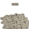 Metka nubuk "Handmade" / szary / 15 x 40 mm