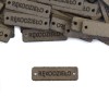 Zestaw metek nubuk premium "RĘKODZIEŁO" / mocca / 12 x 40 mm / 5 szt.