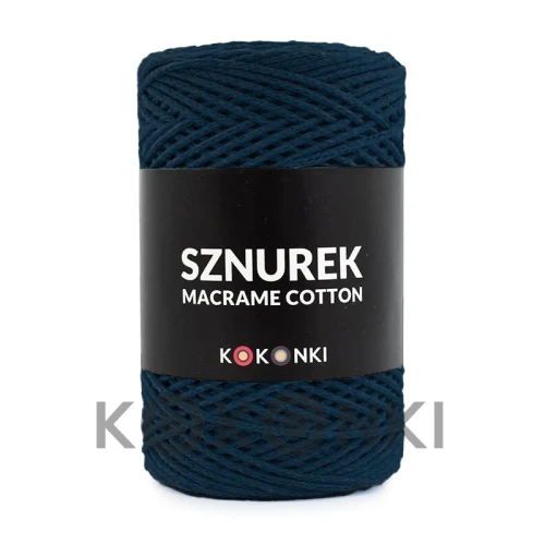 Sznurek Macrame Cotton by KOKONKI 2mm / rolka 200m / granat (wiązany)
