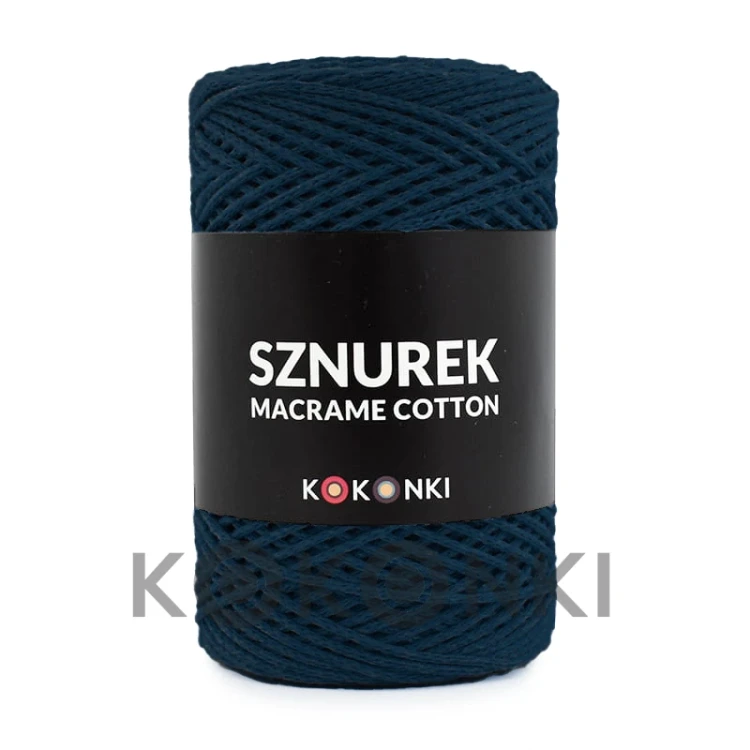 Sznurek Macrame Cotton by KOKONKI 2mm / rolka 200m / granat (wiązany)